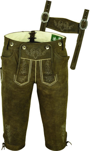 Costume Knickerbockers Leather Trousers in Genuine Cow antique
