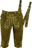Costume Mens Knickerbockers Pants in Cow sued Leather, Beigeolive