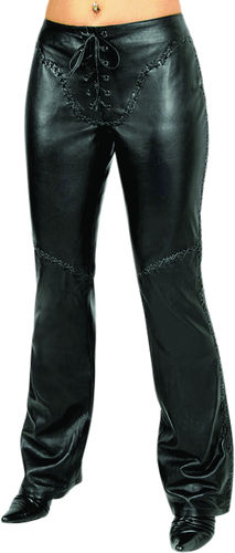 Womens Fashion Leather Pants in Genuine Lamb Nappa Black