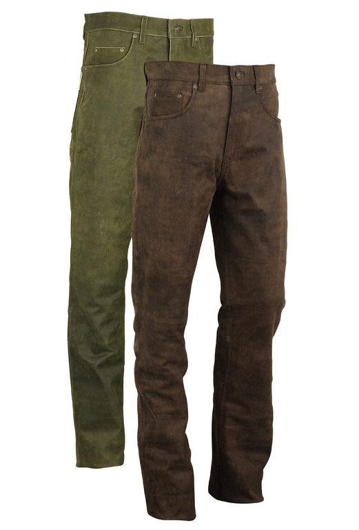 mens leather jeans olive green leather pants new trousers  Lederjeans olive