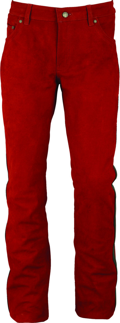 LEDERHOSE rot Lederjeans neu Hose Leder Lustfashion leather trousers pants red 
