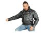 Mens Motorcyle leather jacket in black